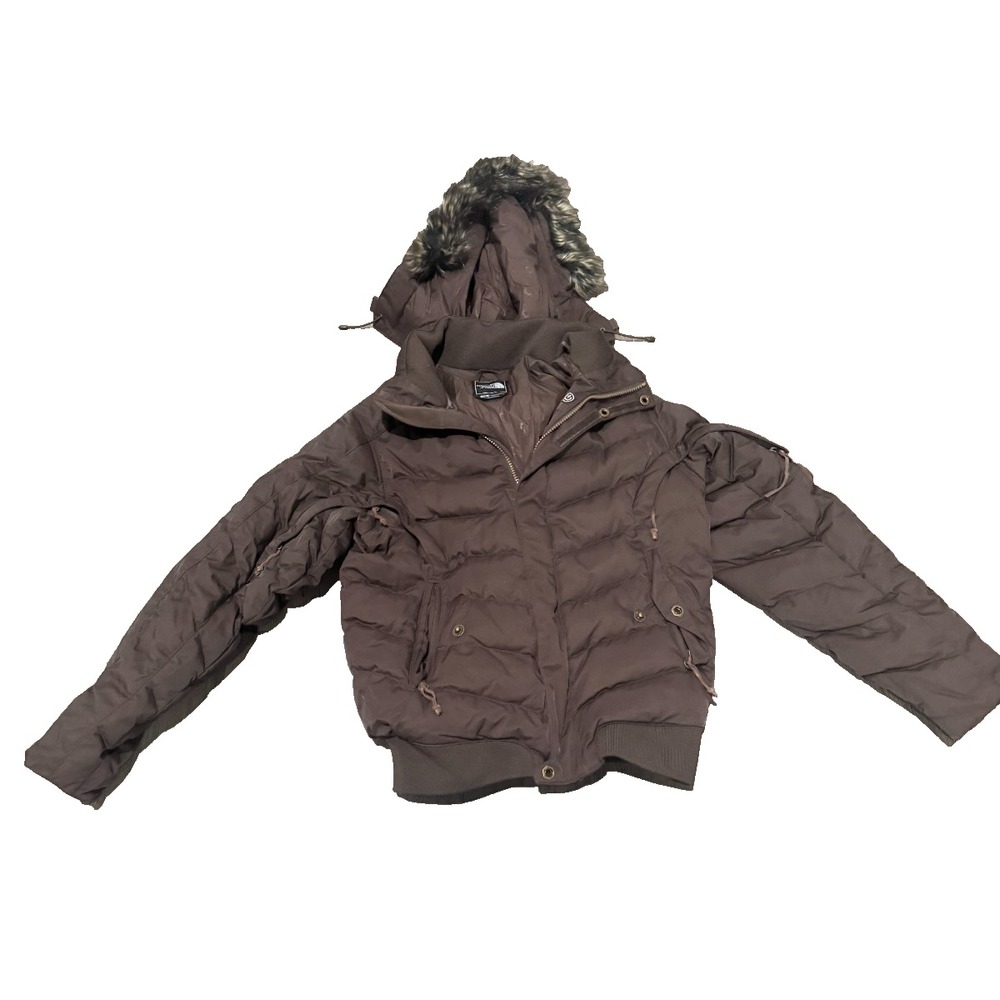 Vintage The North Face Puffer Bomber Jacket Brown XS 600-Fill Recco Down